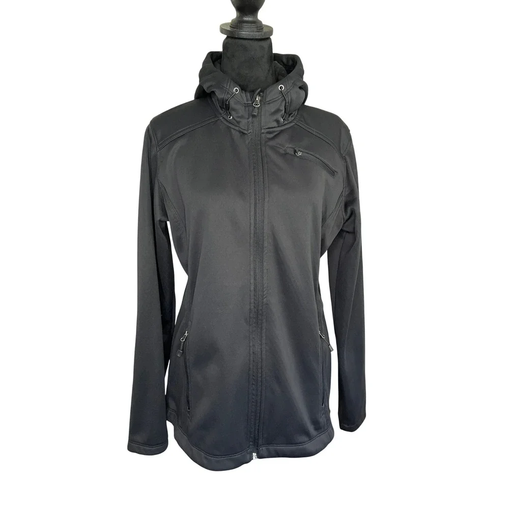 Avalanche Medium Weight Hooded Utility Jacket Lined Womens Black Medium - Picture 1 of 12